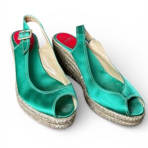 Christian Louboutin Menorca satin espadrilles, 8.5